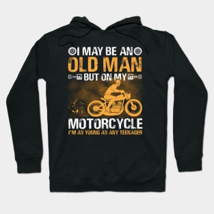 Old man motorcycle Hoodie
